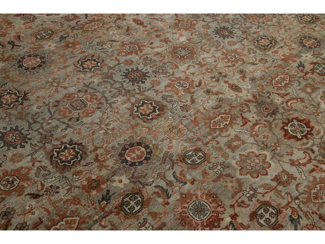 Antique Malayer Wool Rug 12 X 17