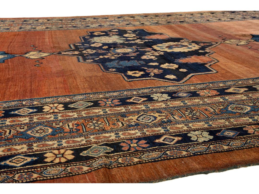 Antique Persian Bidjar Wool Rug 10 x 22