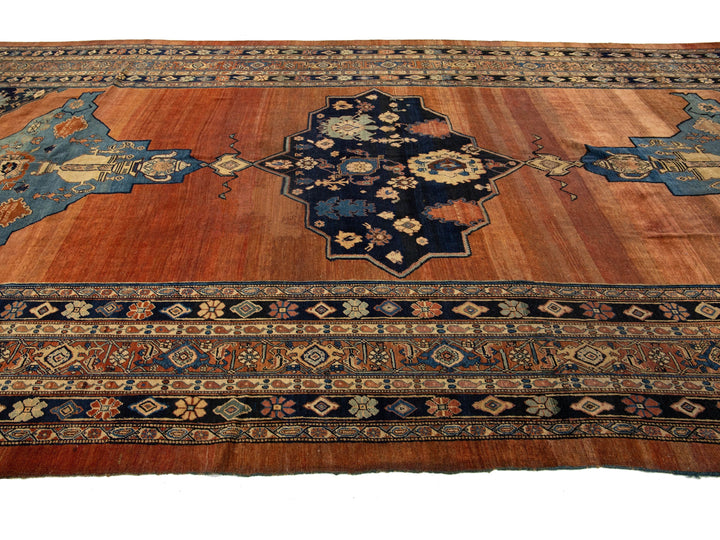 Antique Persian Bidjar Wool Rug 10 x 22