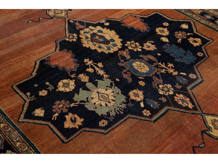 Antique Persian Bidjar Wool Rug 10 x 22