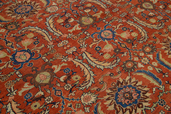 Antique Persian Sultanabad Wool Rug 11 X 16