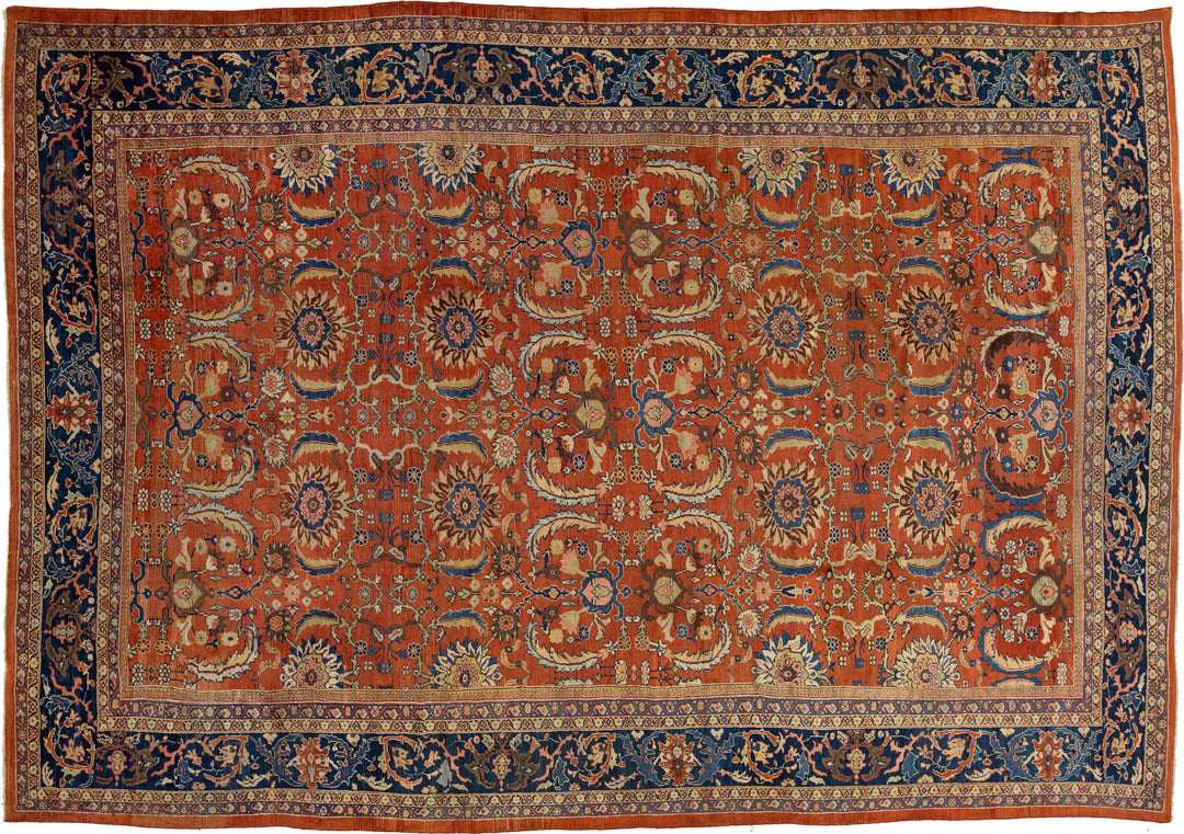 Antique Persian Sultanabad Wool Rug 11 X 16