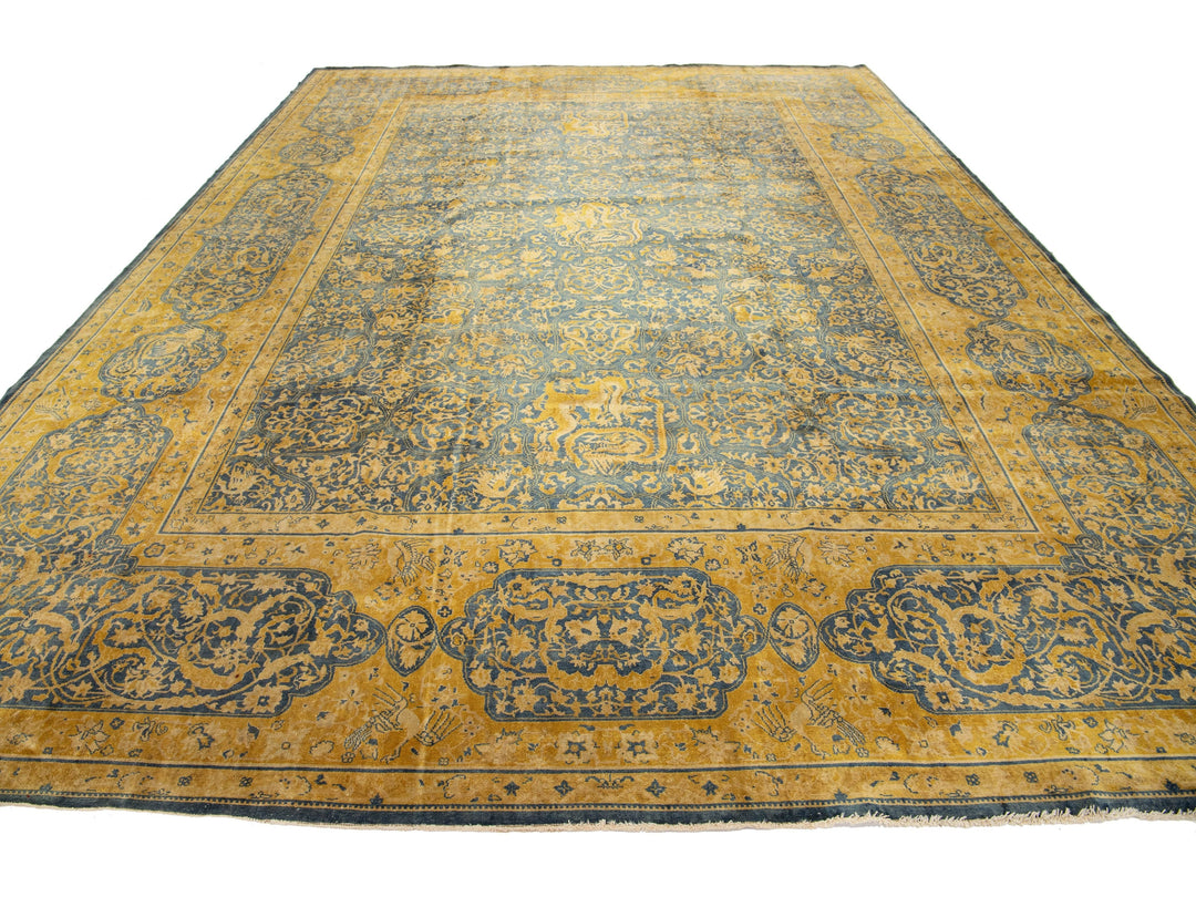 Antique Persian Larestan Wool Rug 11 X 15