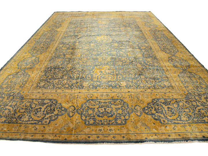 Antique Persian Larestan Wool Rug 11 X 15