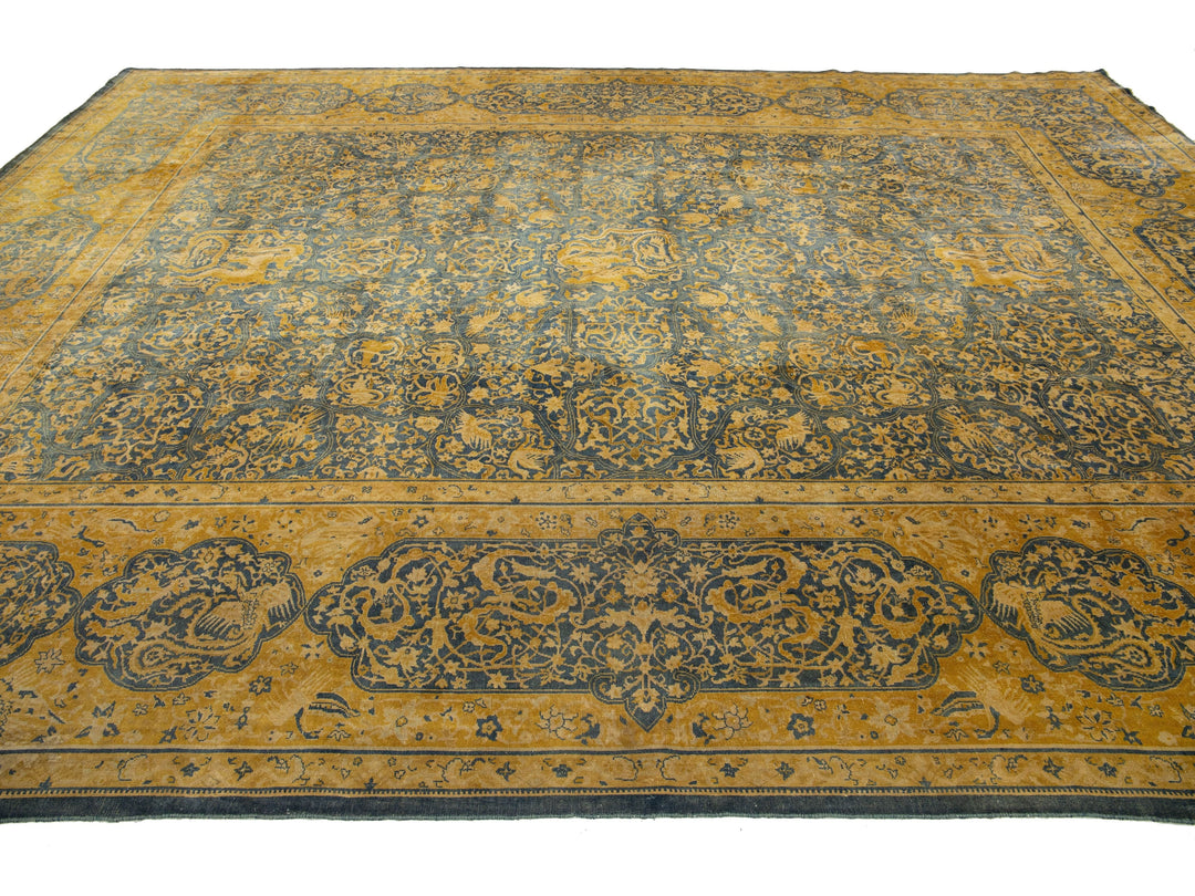 Antique Persian Larestan Wool Rug 11 X 15