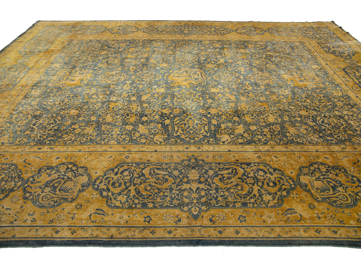 Antique Persian Larestan Wool Rug 11 X 15