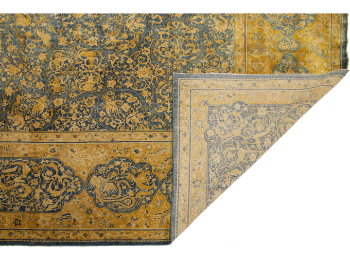 Antique Persian Larestan Wool Rug 11 X 15