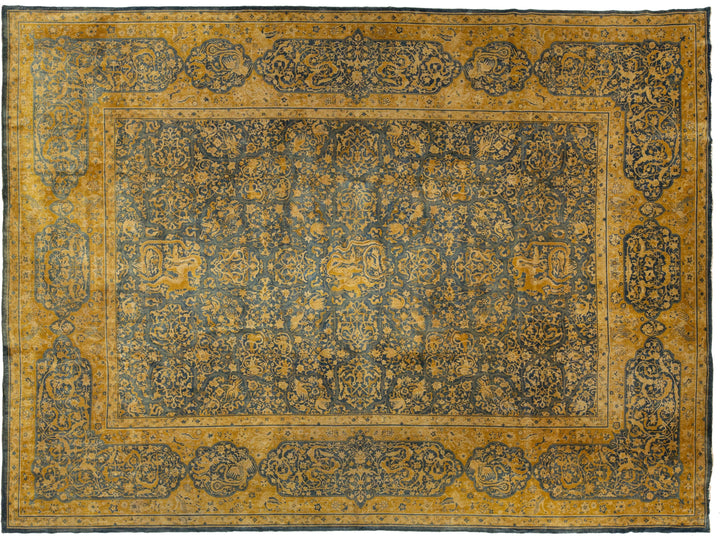 Antique Persian Larestan Wool Rug 11 X 15