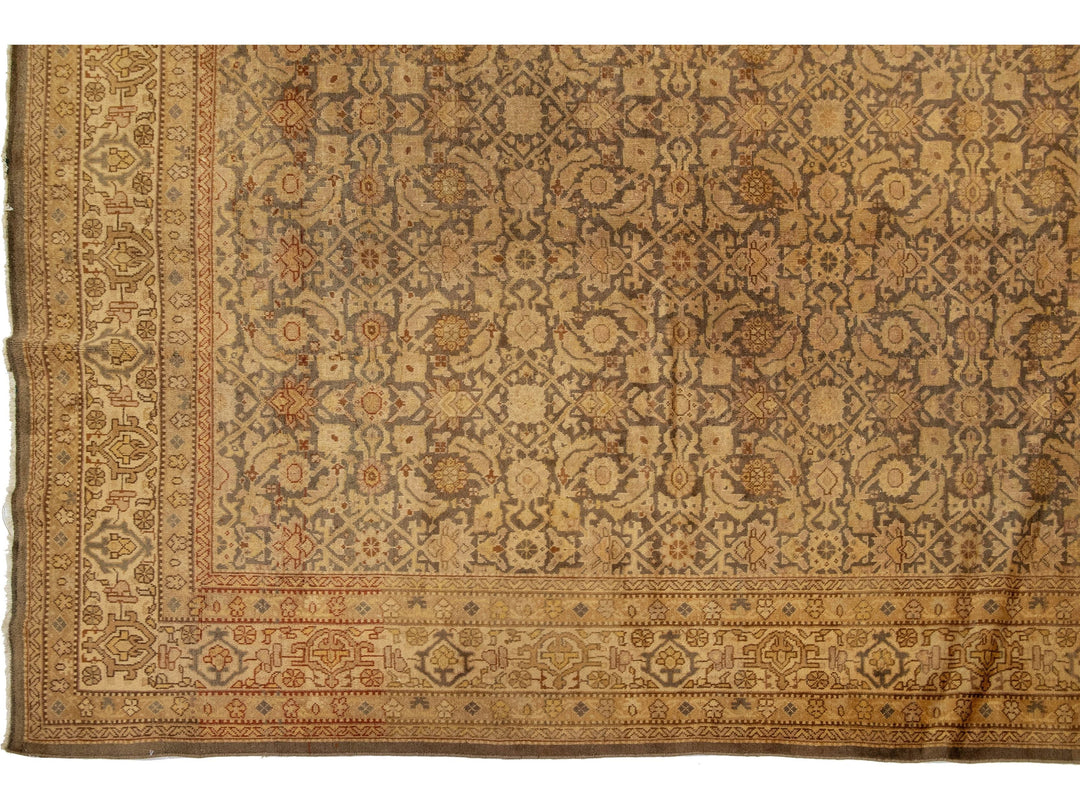 Antique Indian Agra Wool Rug 9 X 19