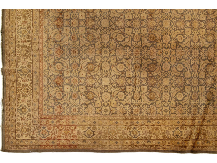 Antique Indian Agra Wool Rug 9 X 19