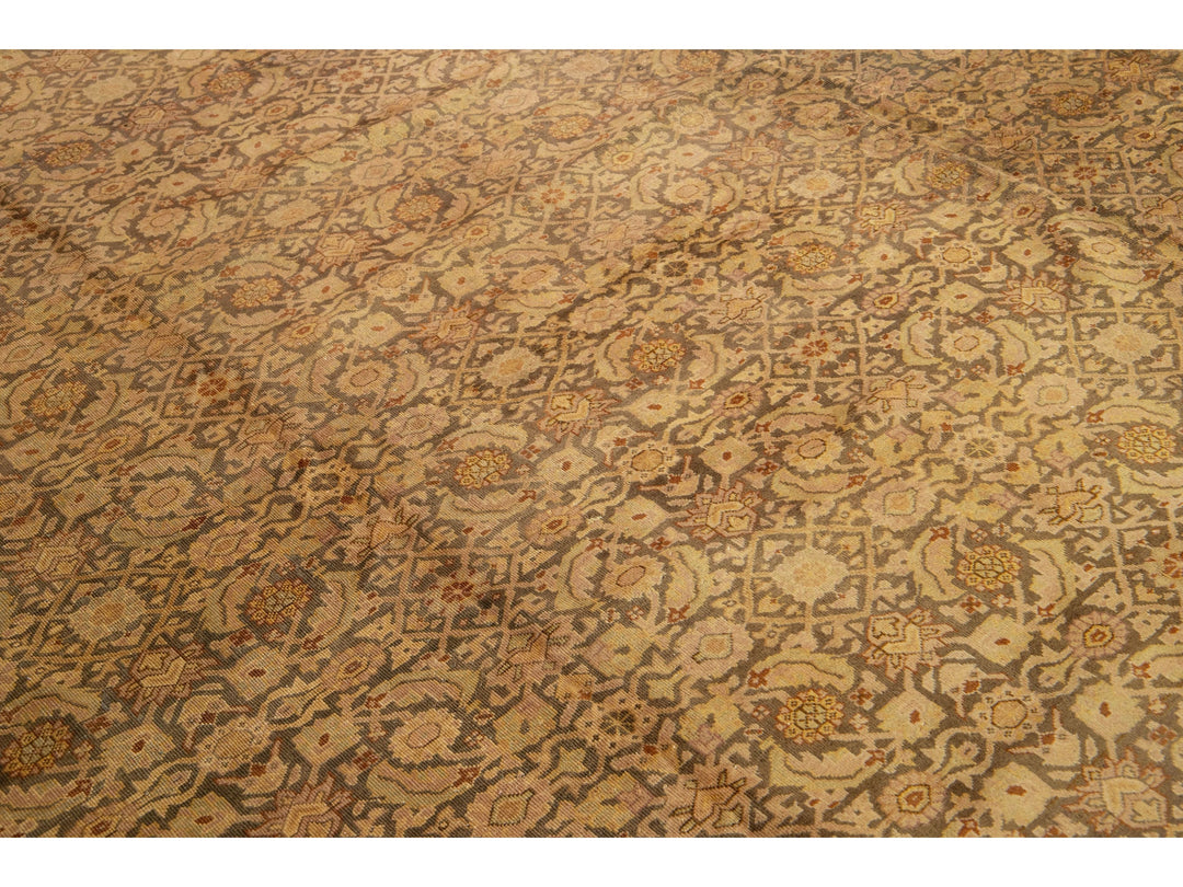 Antique Indian Agra Wool Rug 9 X 19