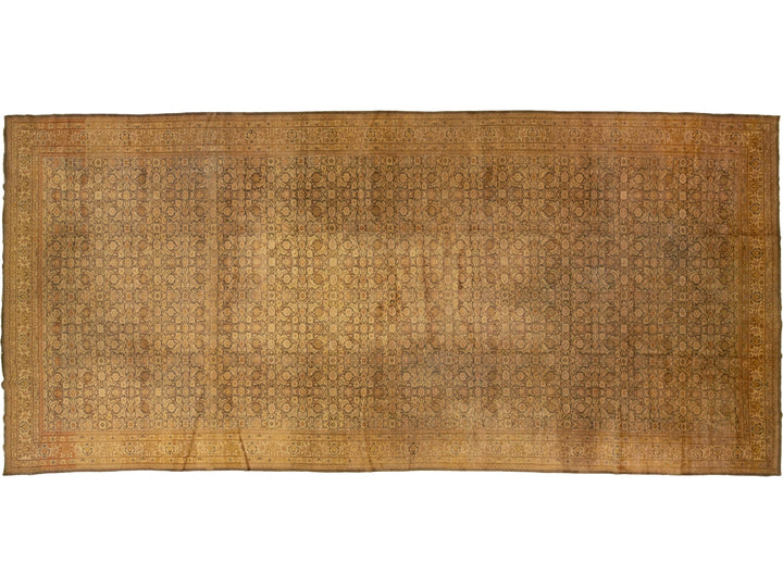 Antique Indian Agra Wool Rug 9 X 19