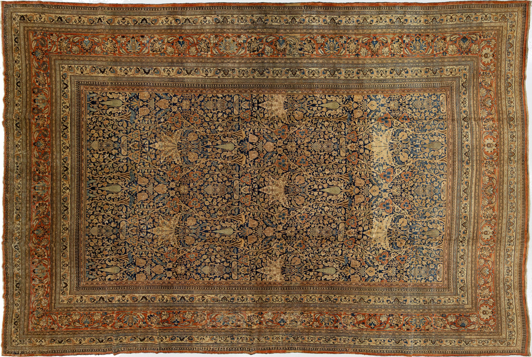 Antique Persian Khorasan Wool Rug 13 X 20