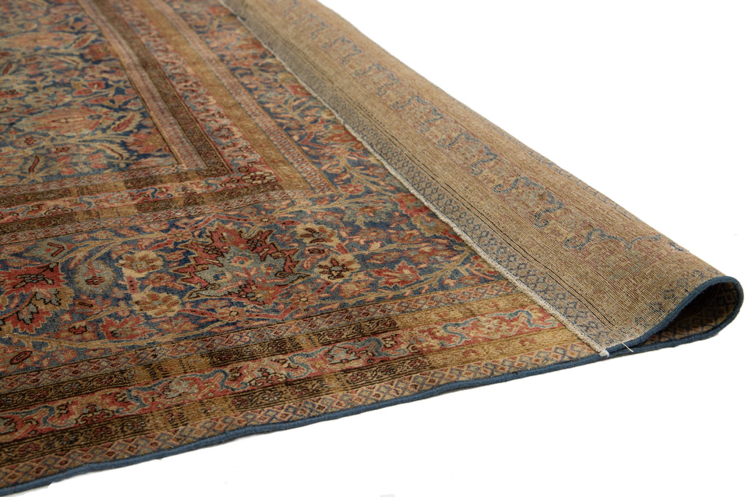 Antique Persian Kashan Wool Rug 11 X 17