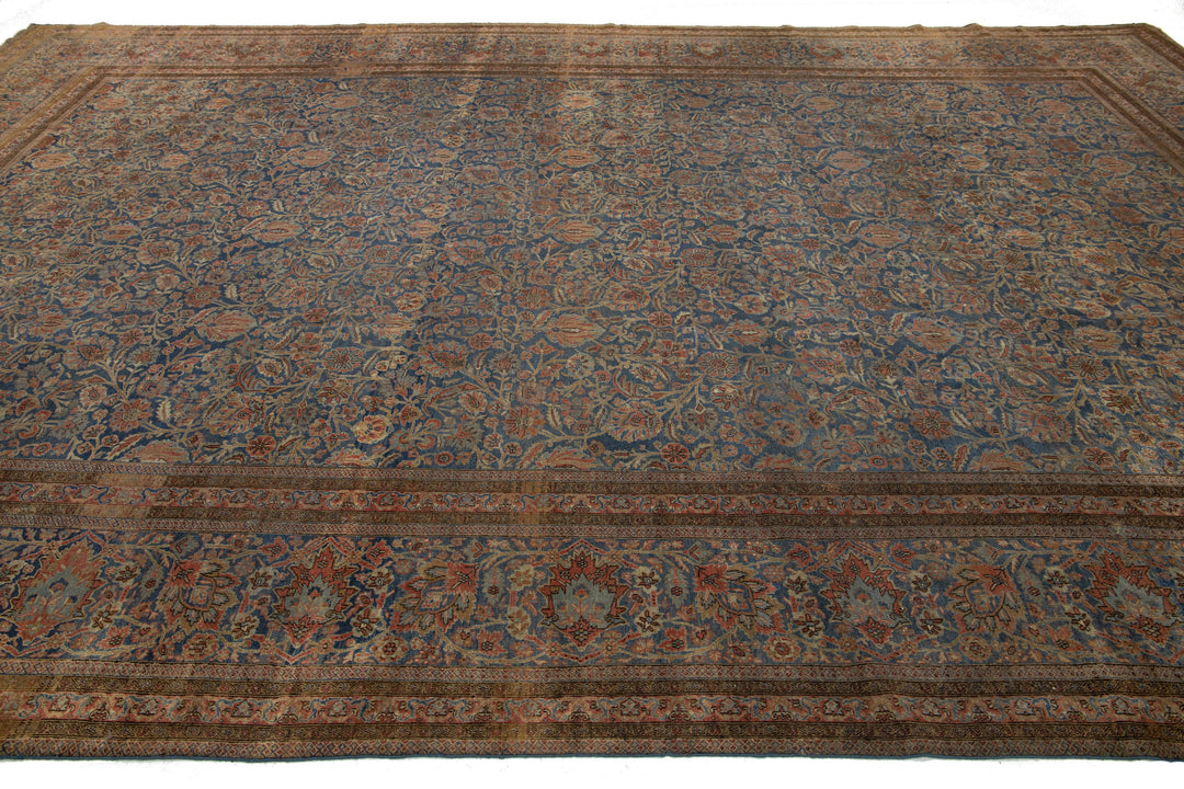 Antique Persian Kashan Wool Rug 11 X 17