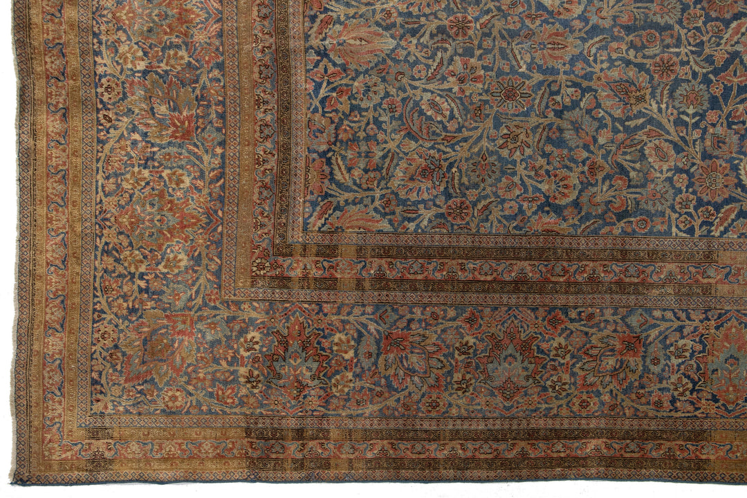 Antique Persian Kashan Wool Rug 11 X 17