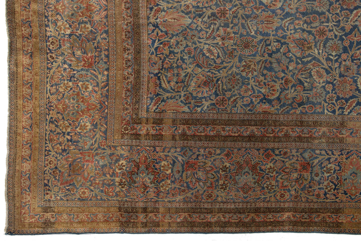 Antique Persian Kashan Wool Rug 11 X 17
