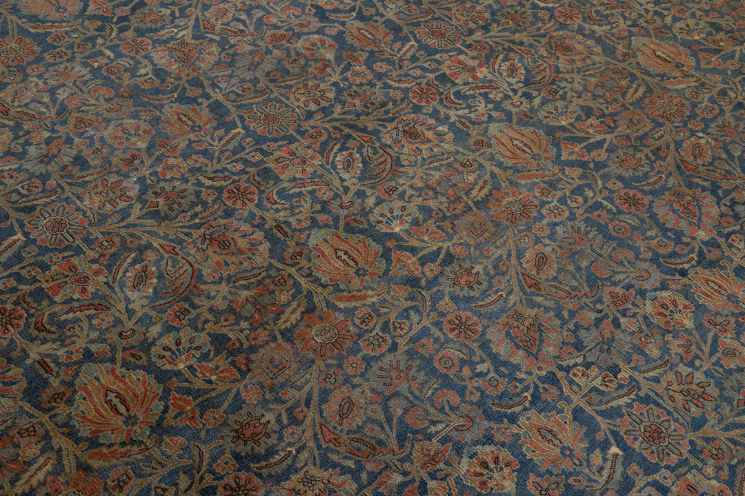 Antique Persian Kashan Wool Rug 11 X 17