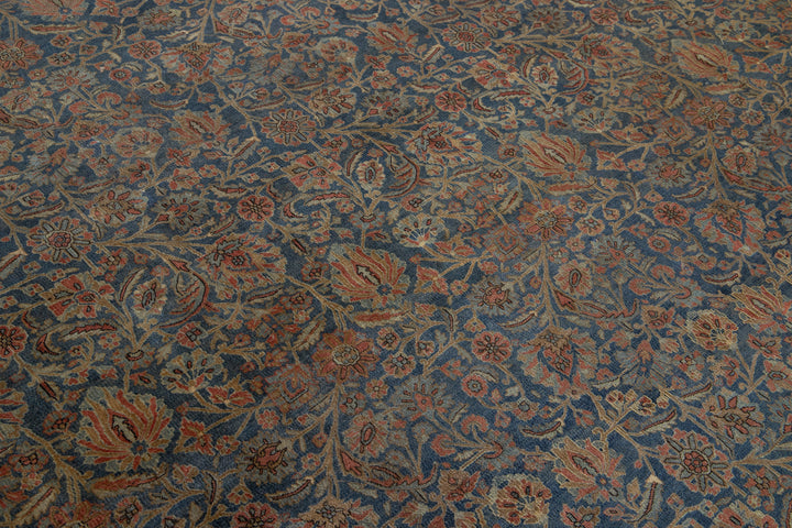 Antique Persian Kashan Wool Rug 11 X 17