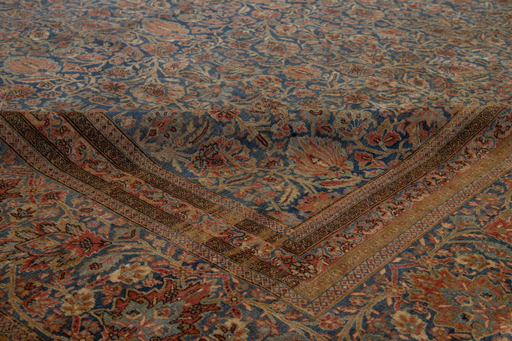 Antique Persian Kashan Wool Rug 11 X 17