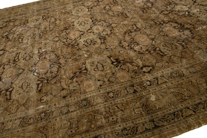 Antique Persian Tabriz Wool Rug 12 X 19