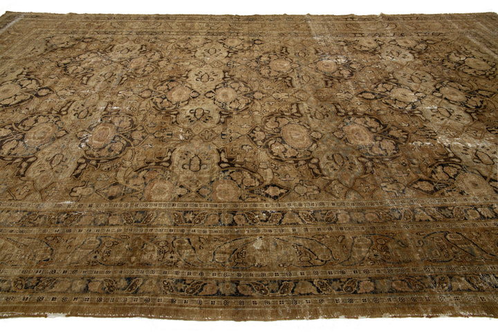 Antique Persian Tabriz Wool Rug 12 X 19