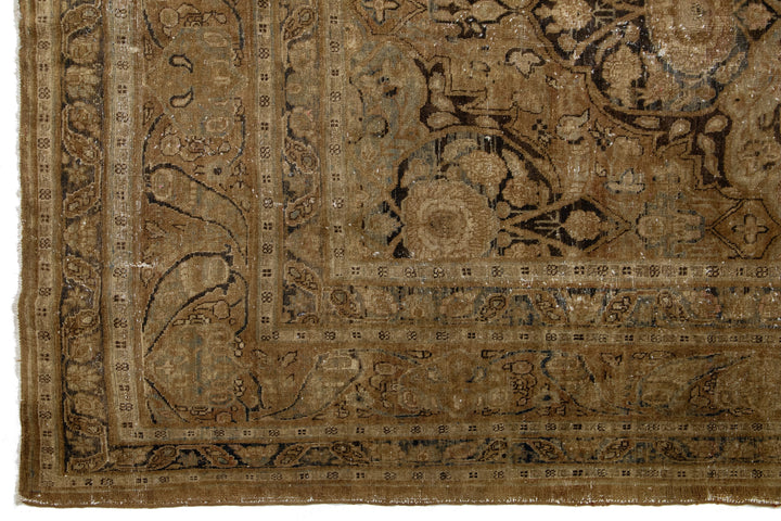 Antique Persian Tabriz Wool Rug 12 X 19