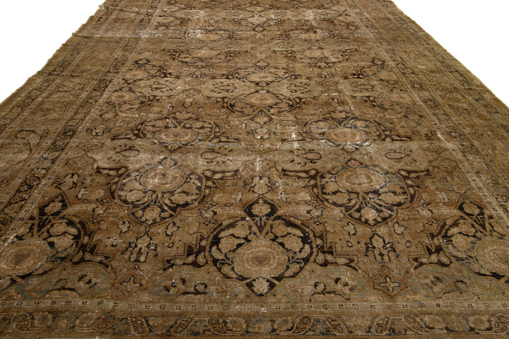 Antique Persian Tabriz Wool Rug 12 X 19