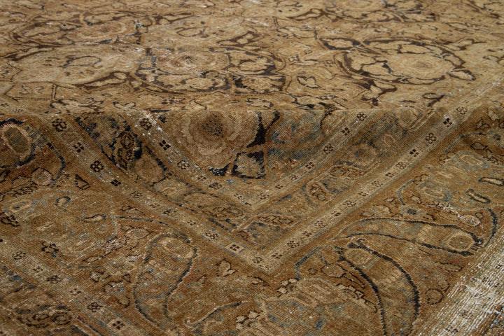 Antique Persian Tabriz Wool Rug 12 X 19