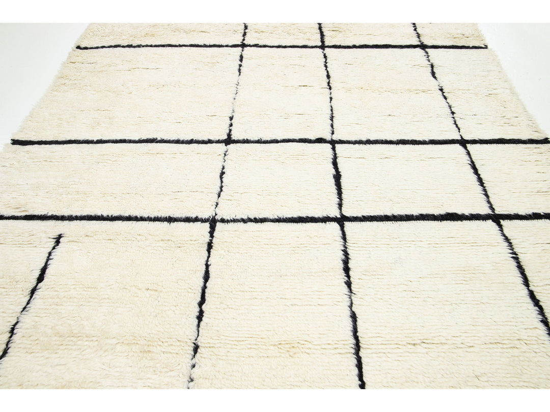 Modern Moroccan Wool Rug 8 X 10