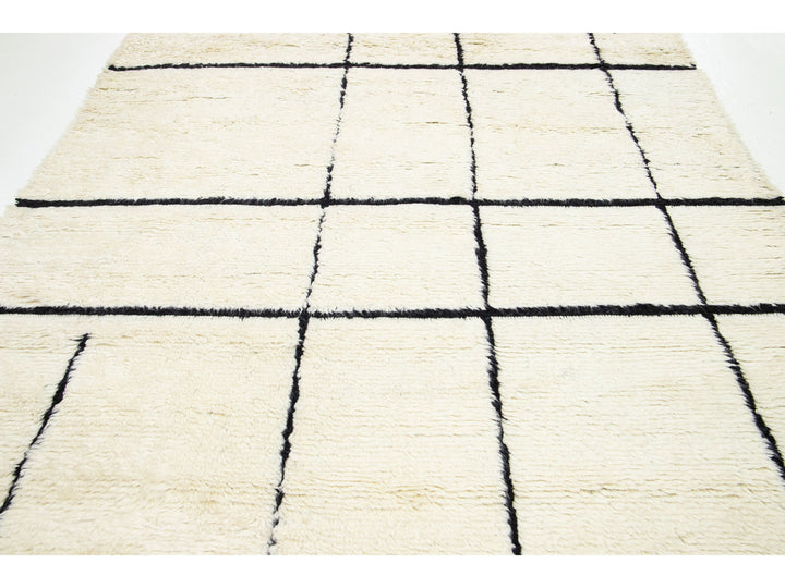 Modern Moroccan Wool Rug 8 X 10