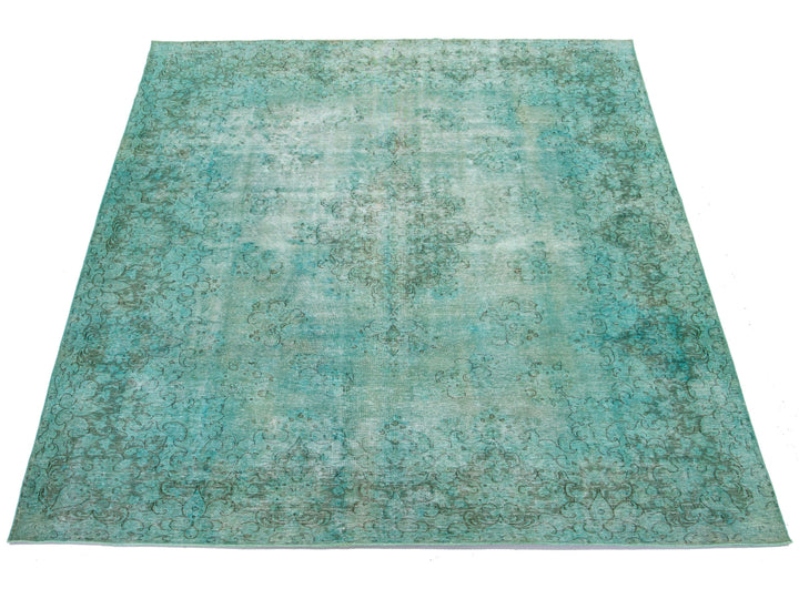 Antique Overdyed Wool Rug 10 X 13