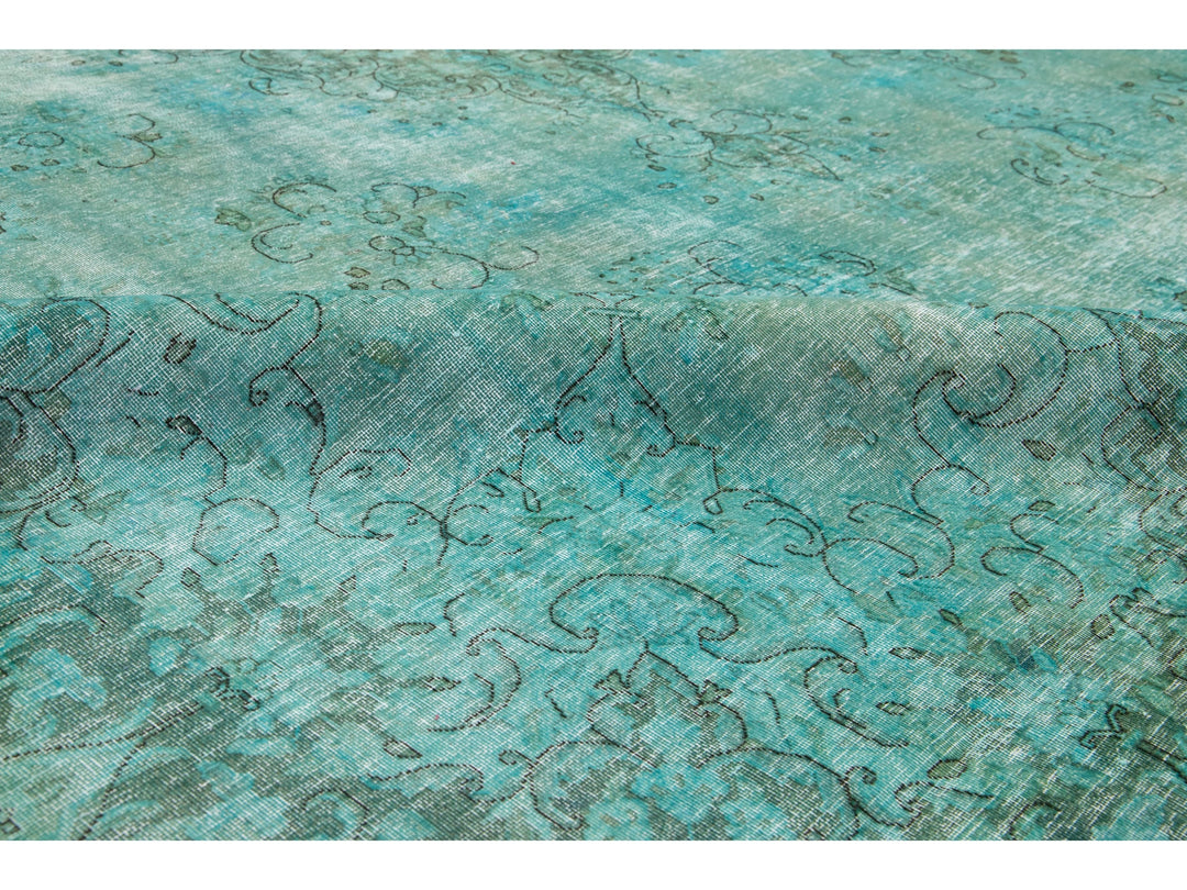 Antique Overdyed Wool Rug 10 X 13