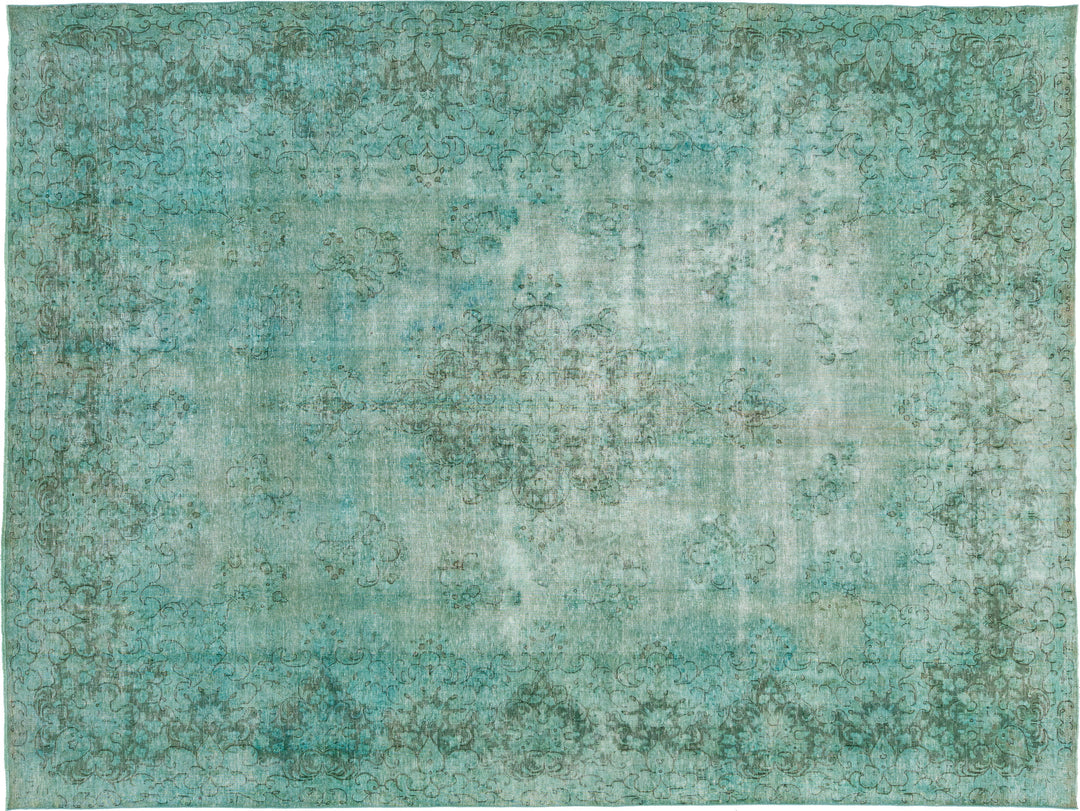 Antique Overdyed Wool Rug 10 X 13