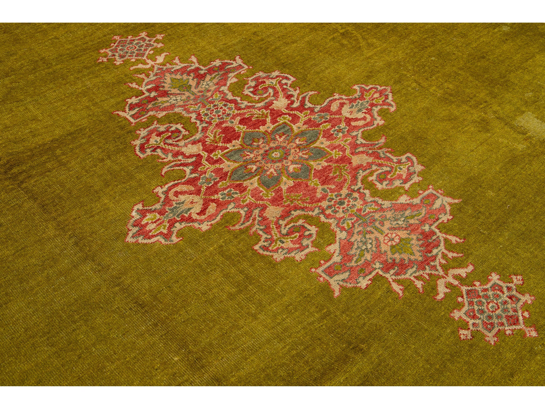 Antique Persian Mahal Wool Rug 12 X 18