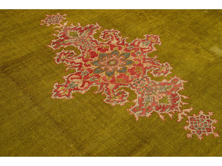 Antique Persian Mahal Wool Rug 12 X 18