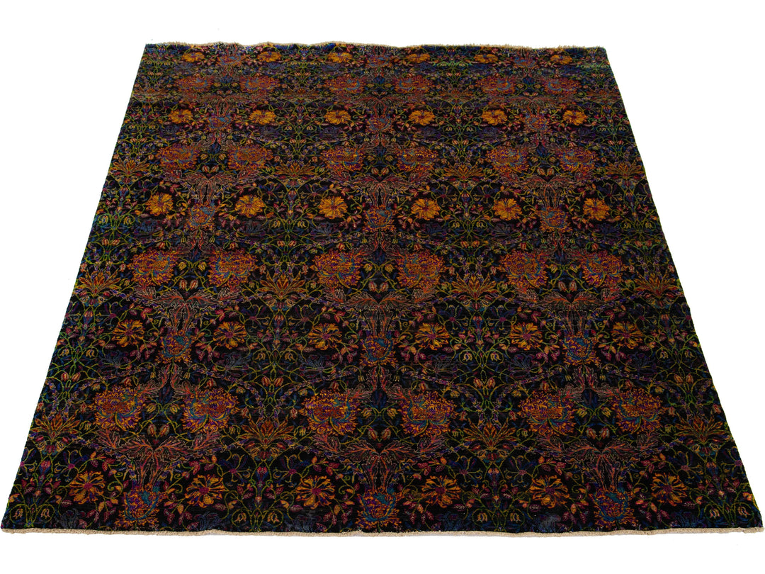 Modern Sari Silk Rug 9 X 12