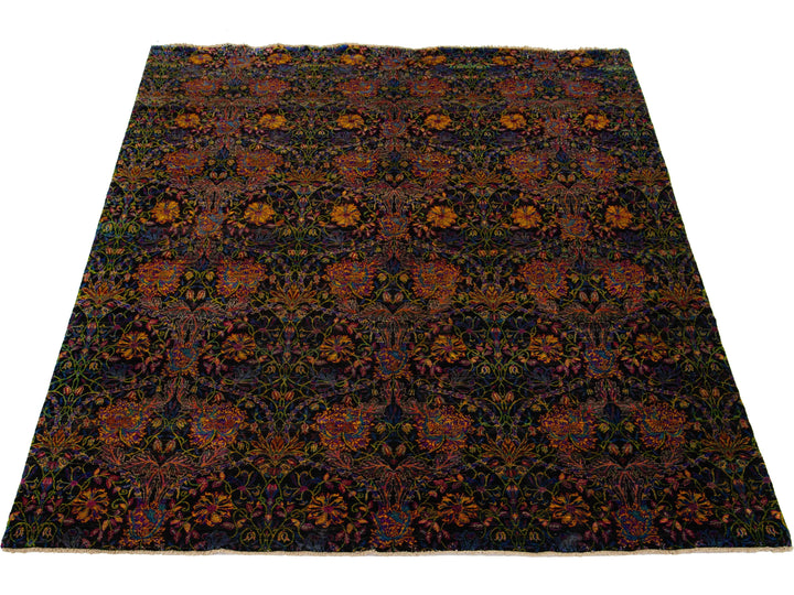 Modern Sari Silk Rug 9 X 12