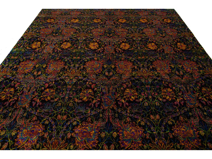 Modern Sari Silk Rug 9 X 12