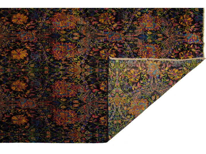 Modern Sari Silk Rug 9 X 12