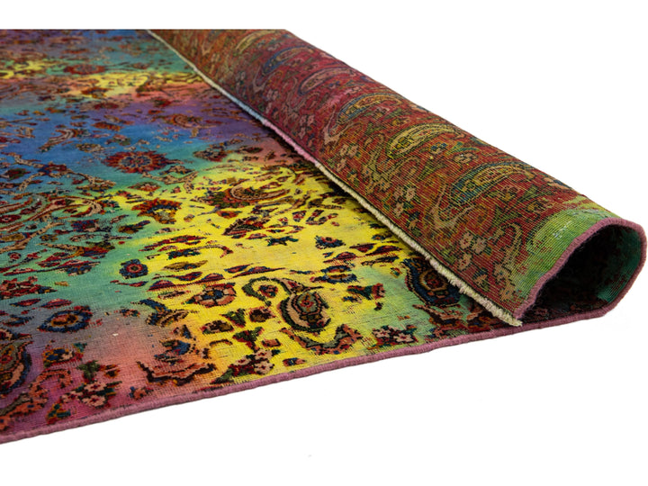 Antique Overdyed Wool Rug 7 X 10