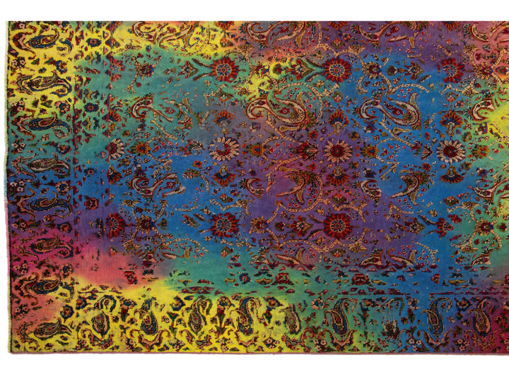 Antique Overdyed Wool Rug 7 X 10