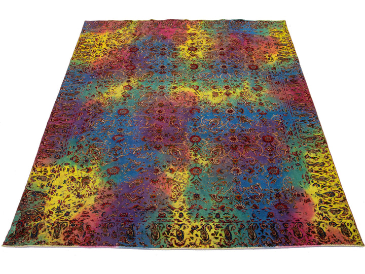 Antique Overdyed Wool Rug 7 X 10