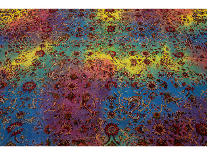 Antique Overdyed Wool Rug 7 X 10