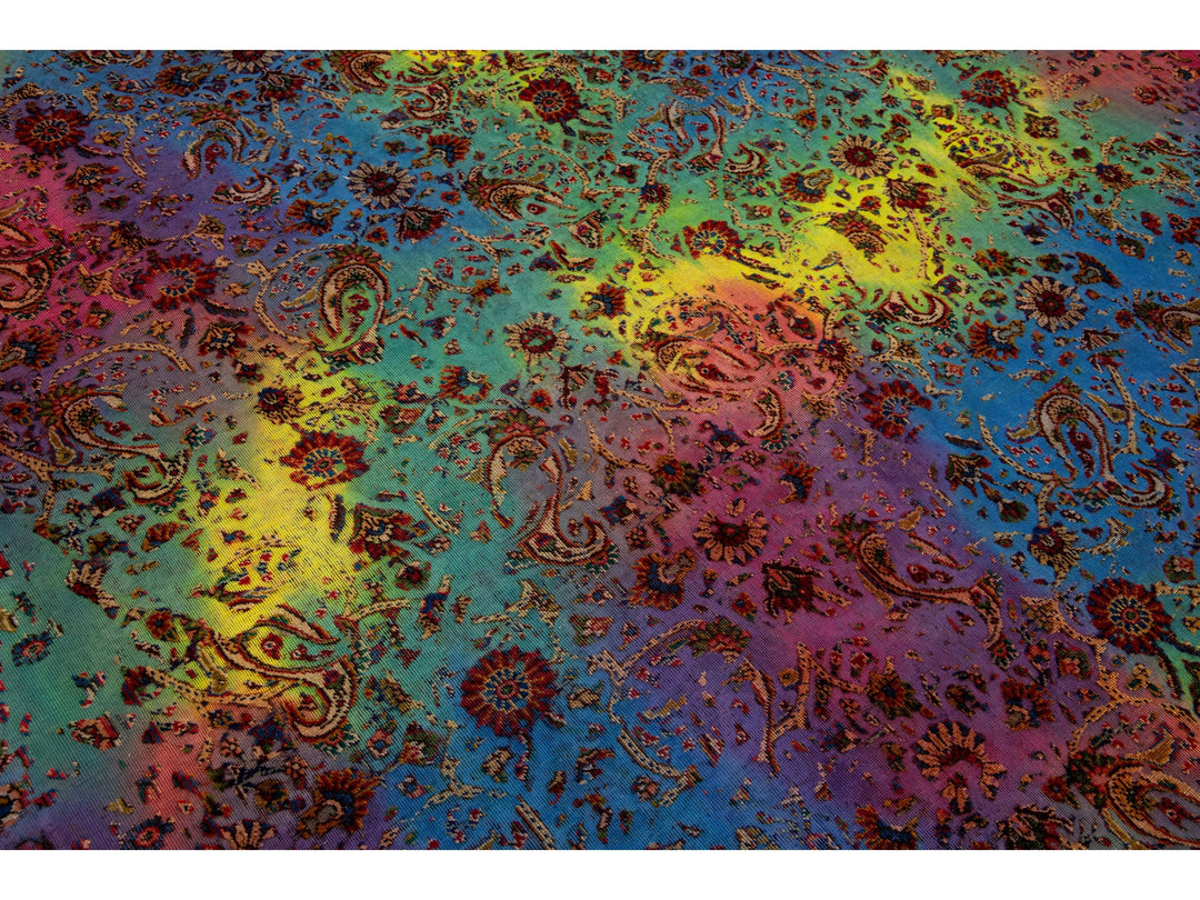 Antique Overdyed Wool Rug 7 X 10