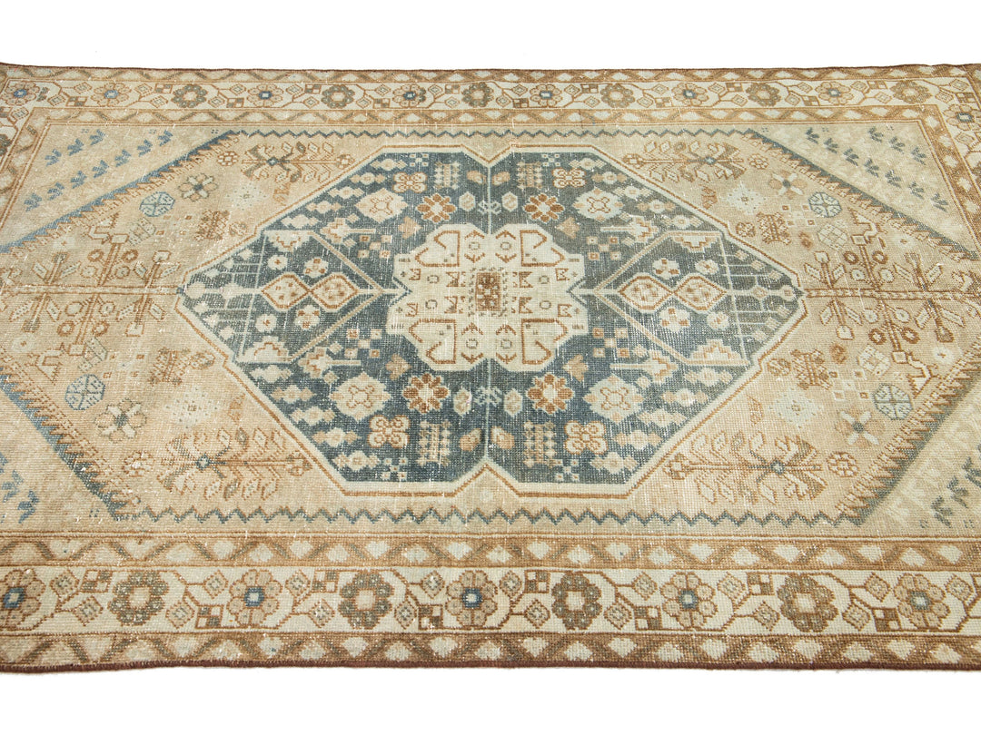 Antique Shiraz Wool Rug 4 X 7