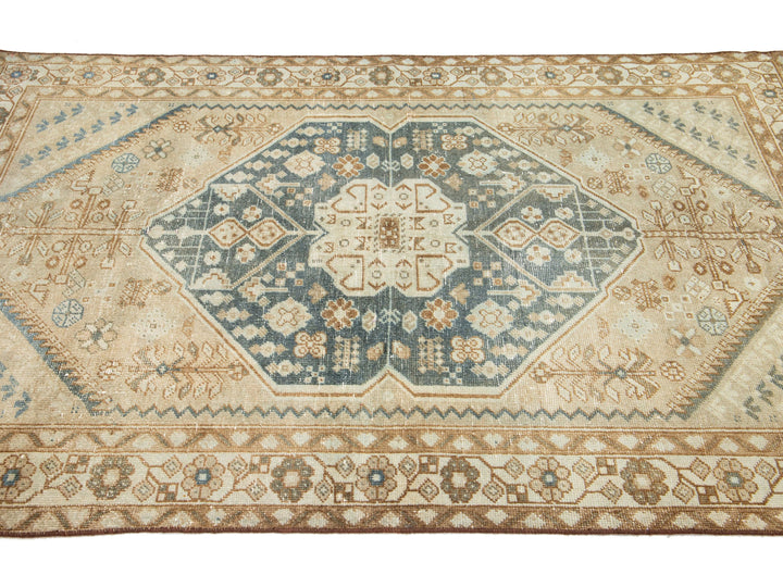 Antique Shiraz Wool Rug 4 X 7