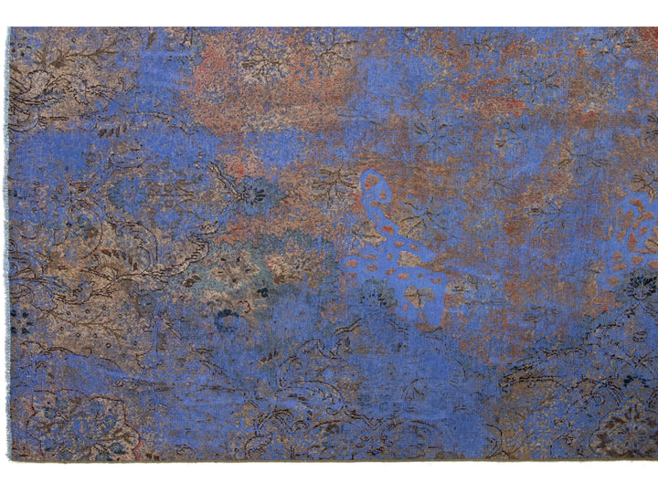 Antique Overdyed Wool Rug 7 X 12