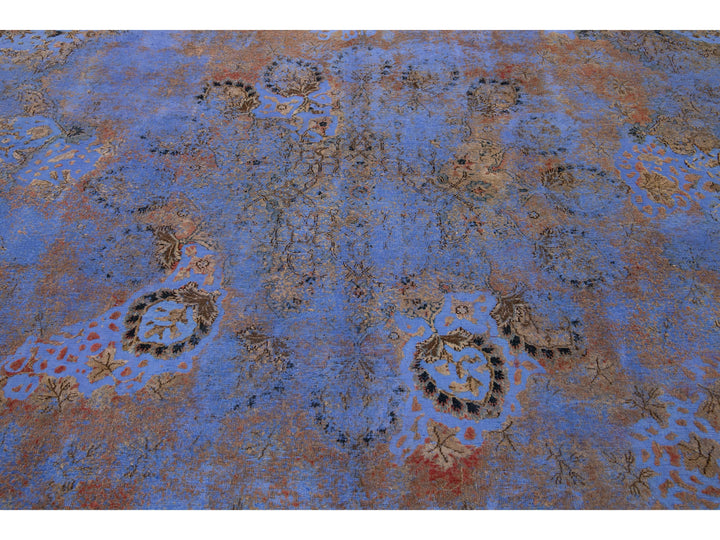 Antique Overdyed Wool Rug 7 X 12