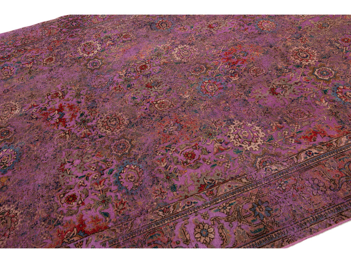 Antique Overdyed Wool Rug 7 X 10